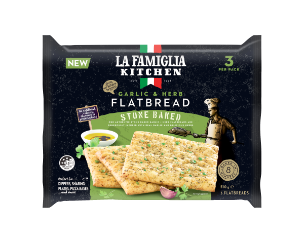 La Famiglia Garlic Bread Garlic filled / topped 510 g