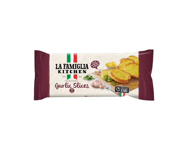 La Famiglia Kitchen Traditional Garlic Slices 9 Pack 270g