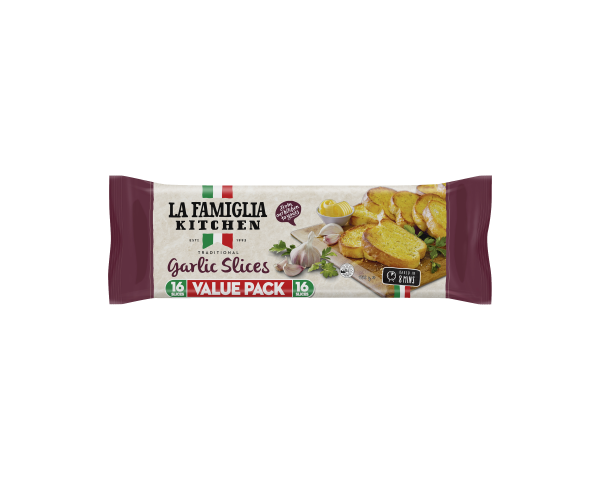 La Famiglia Kitchen 16 Traditional Garlic Slices Value Pack 150g